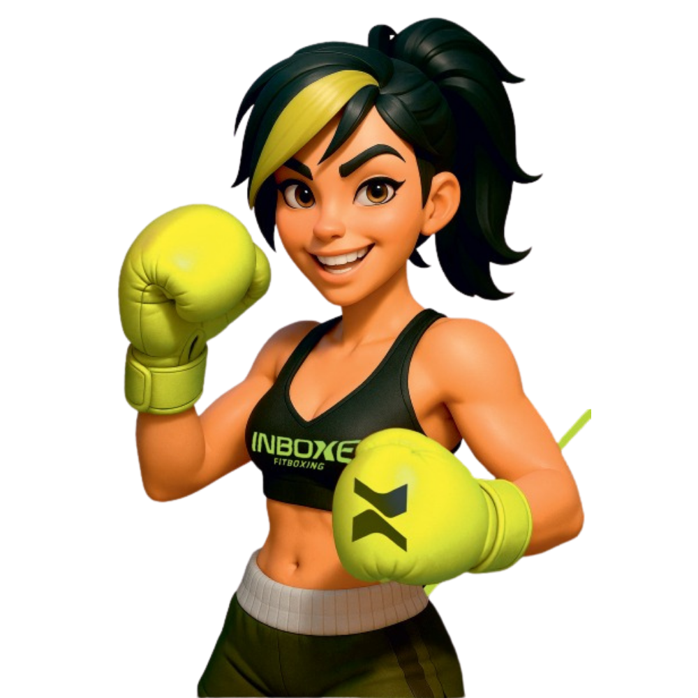 Kira, a treinadora virtual do aplicativo INBOXE Fitboxing